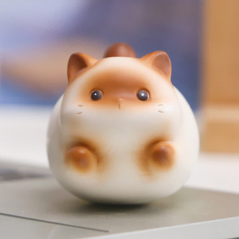 Nimara Ritual Resin Cute Wobble Cat Happiness Cartoon Animal Decor