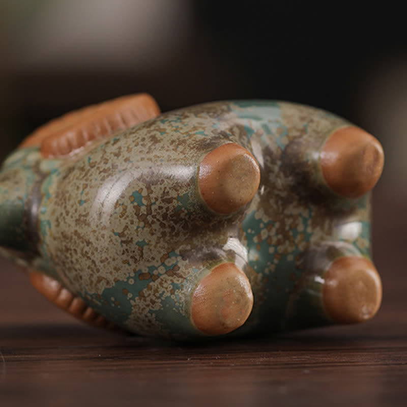Nimara Ritual Kiln-Change Glaze Ceramic Chinese Zodiac Ram Prosperity Cute Animal Decor