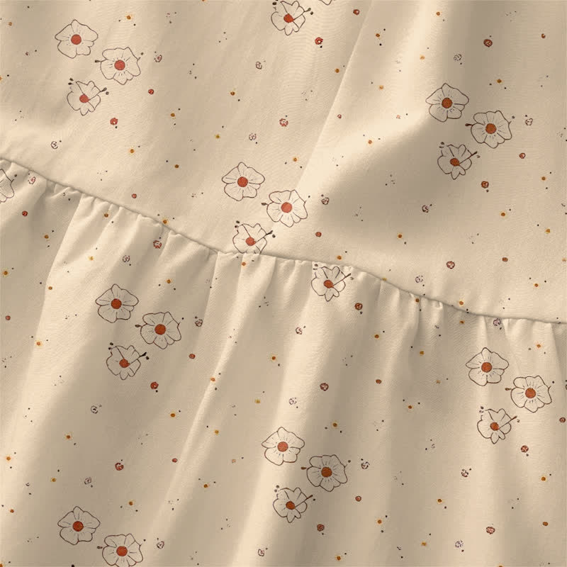 Nimara Ritual Summer Casual Ditsy Floral Polka Dot Pattern Women's Summer Sleeveless Midi Dress With Pockets