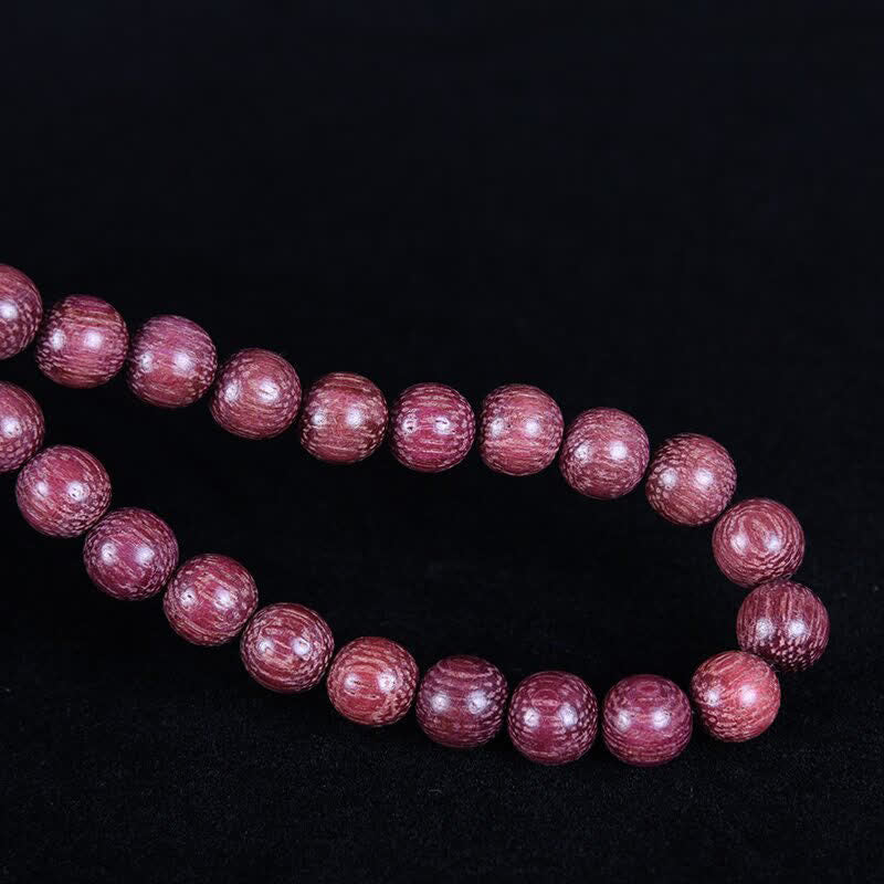 Creativity and Confidence Natural Peltogyne Gourd 108 Bead Mala