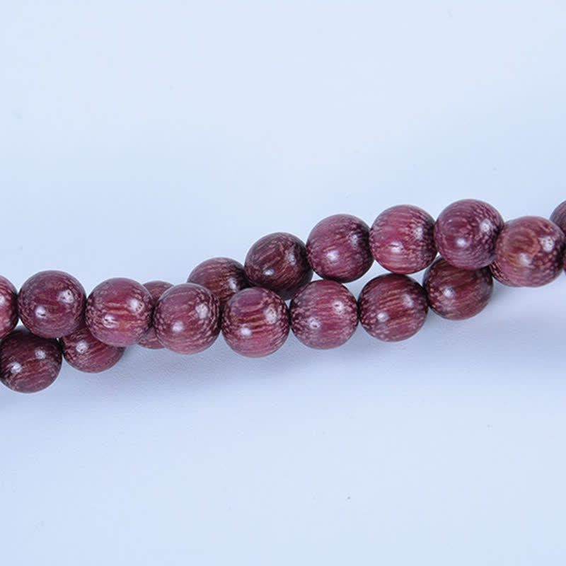 Creativity and Confidence Natural Peltogyne Gourd 108 Bead Mala