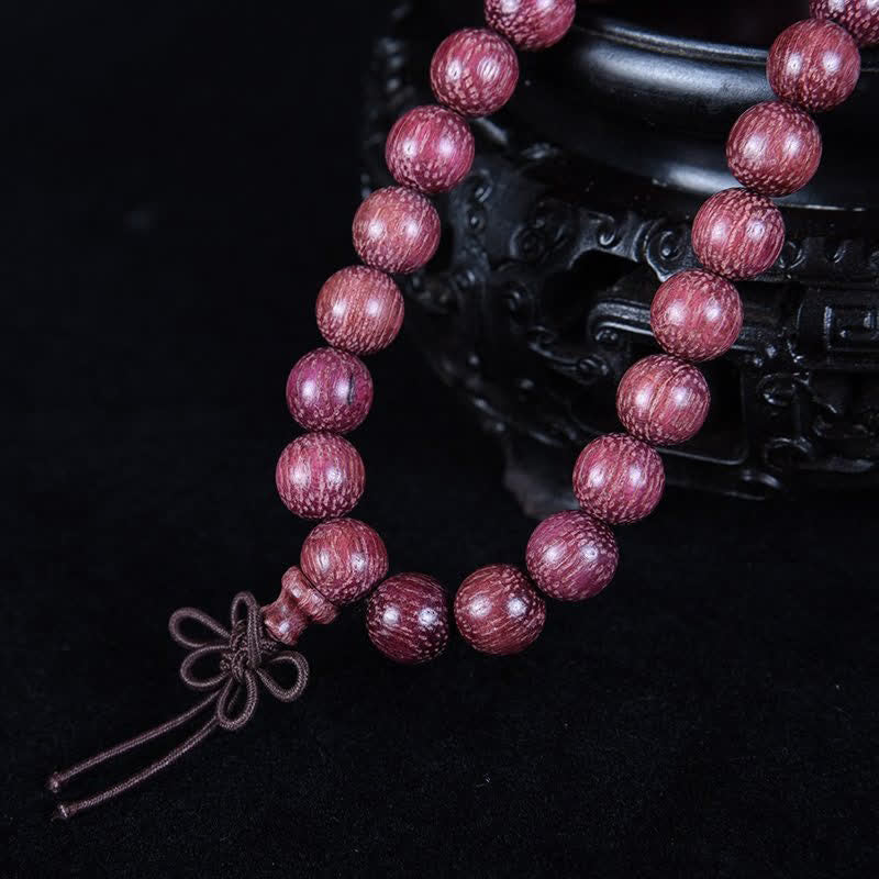 Nimara Ritual Natural Peltogyne Gourd 108 Bead Mala