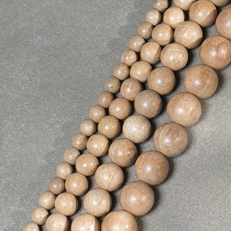 Perseverance and Meditation Natural Camphor Wood 108 Bead Mala