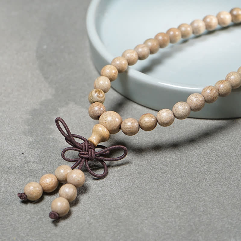 Nimara Ritual Natural Camphor Wood Perseverance 108 Bead Mala