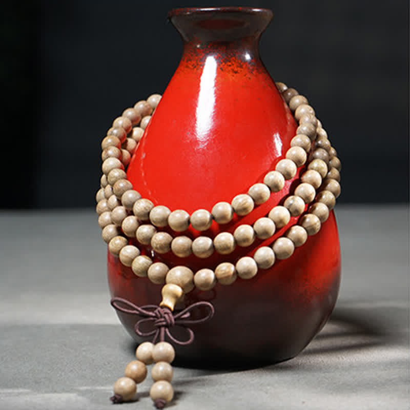 Nimara Ritual Natural Camphor Wood Perseverance 108 Bead Mala