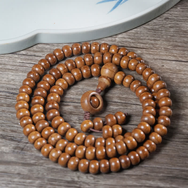 Nimara Ritual Natural Abelia Biflora Wood Protection 108 Bead Mala