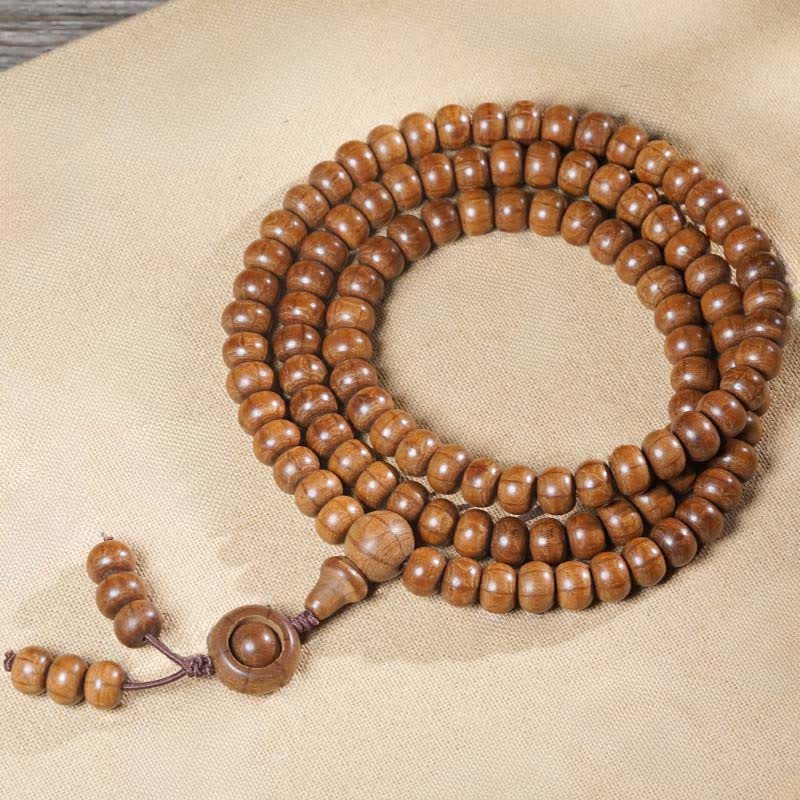 Nimara Ritual Natural Abelia Biflora Wood Protection 108 Bead Mala