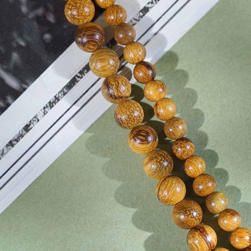 Nimara Ritual Natural Marblewood Harmony 108 Bead Mala