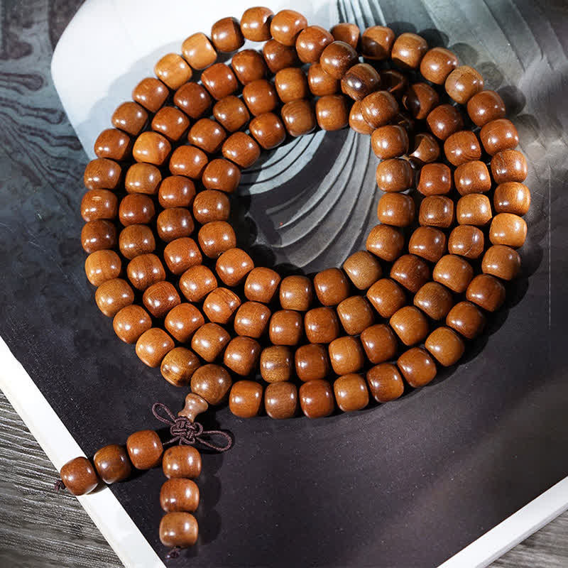 Nimara Ritual Natural Jujube Wood 108 Bead Mala