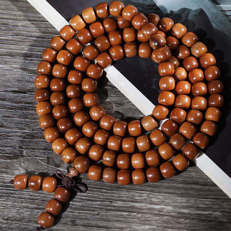 Nimara Ritual Natural Jujube Wood 108 Bead Mala
