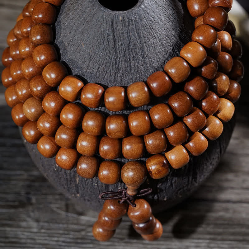 Nimara Ritual Natural Jujube Wood 108 Bead Mala