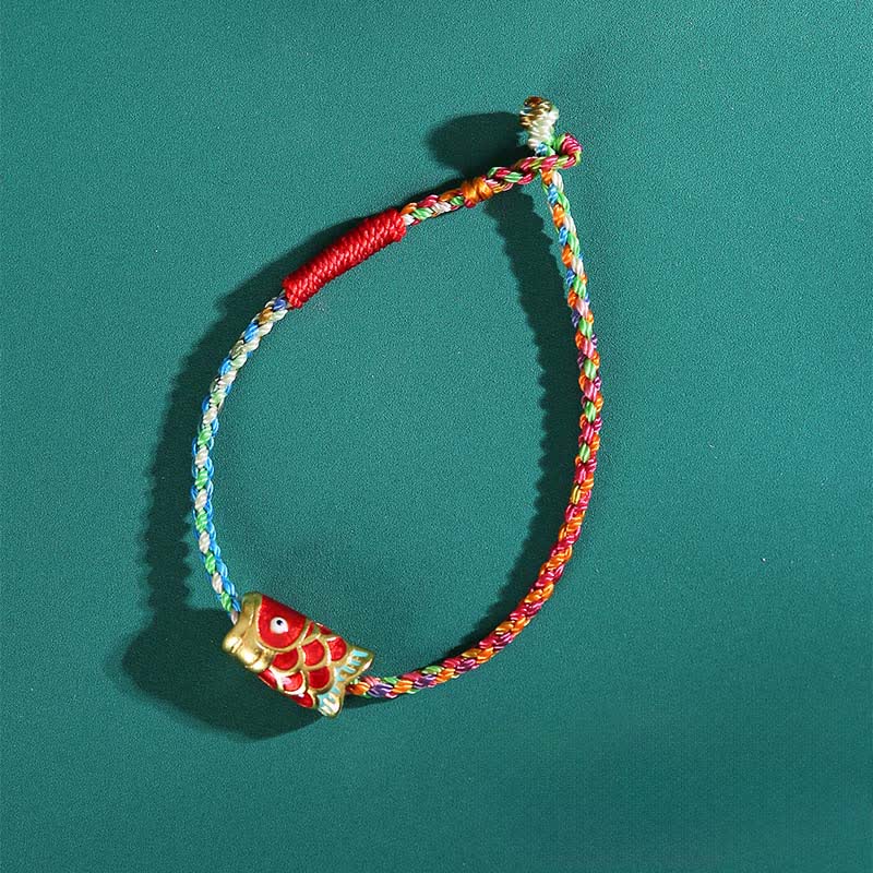 Nimara Ritual Hand-Woven Colorful String Koi Fish Luck Braided Bracelet