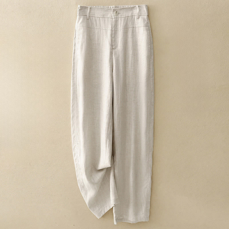 Nimara Ritual Spring Summer Minimalist Casual Solid Zipper Design Long Pants Women's Straight Leg Pants With Pockets