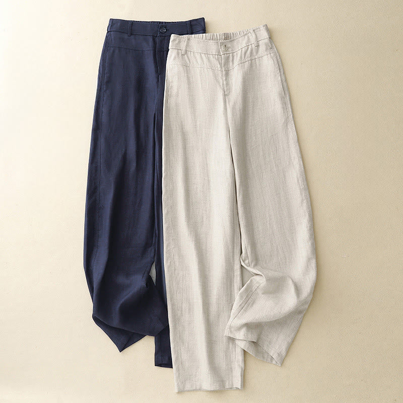 Nimara Ritual Spring Summer Minimalist Casual Solid Zipper Design Long Pants Women's Straight Leg Pants With Pockets