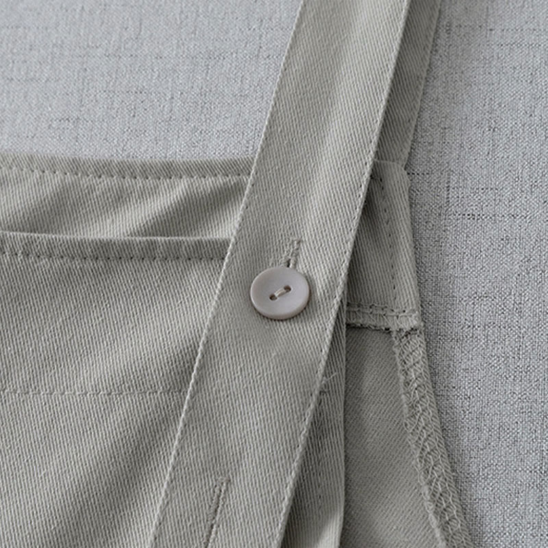 Nimara Ritual Spring Summer Casual Minimalist Solid Button-Up Women's Jumpsuit With Pocket