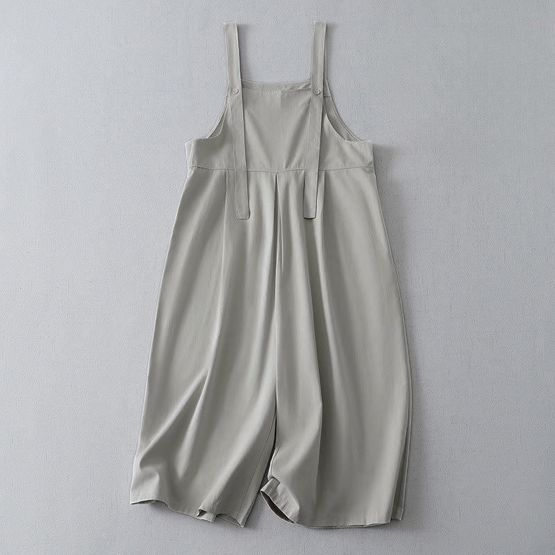 Nimara Ritual Spring Summer Casual Minimalist Solid Button-Up Women's Jumpsuit With Pocket