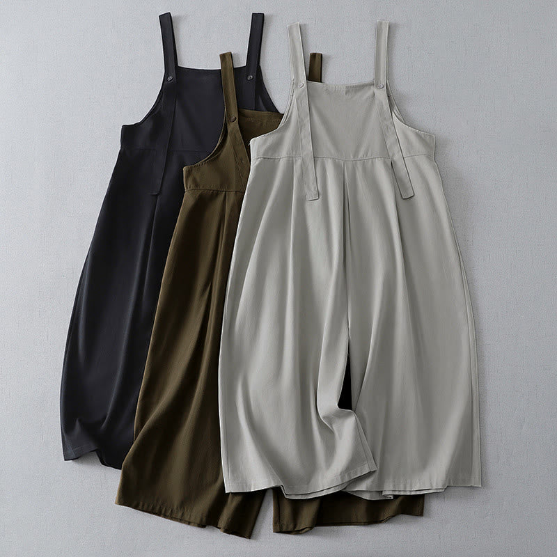 Nimara Ritual Spring Summer Casual Minimalist Solid Button-Up Women's Jumpsuit With Pocket