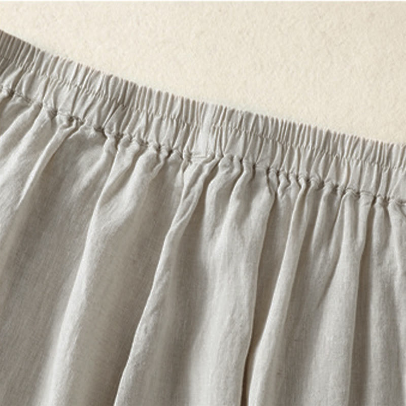 Nimara Ritual Spring Summer Casual Minimalist Solid Capri Pants Women's Straight Leg Pants With Pockets