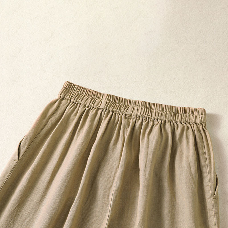 Nimara Ritual Spring Summer Casual Minimalist Solid Capri Pants Women's Straight Leg Pants With Pockets