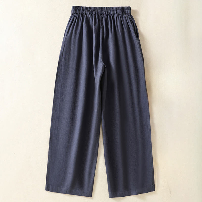 Nimara Ritual Spring Summer Casual Minimalist Solid Capri Pants Women's Straight Leg Pants With Pockets