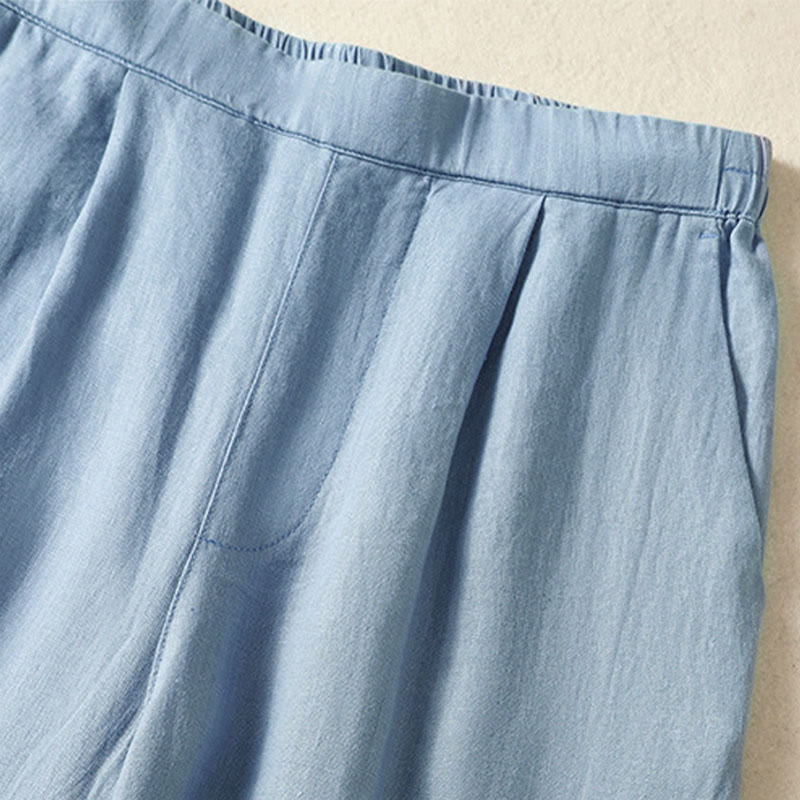 Nimara Ritual Spring Summer Casual Minimalist Solid Capri Pants Women's Straight Leg Pants With Pockets