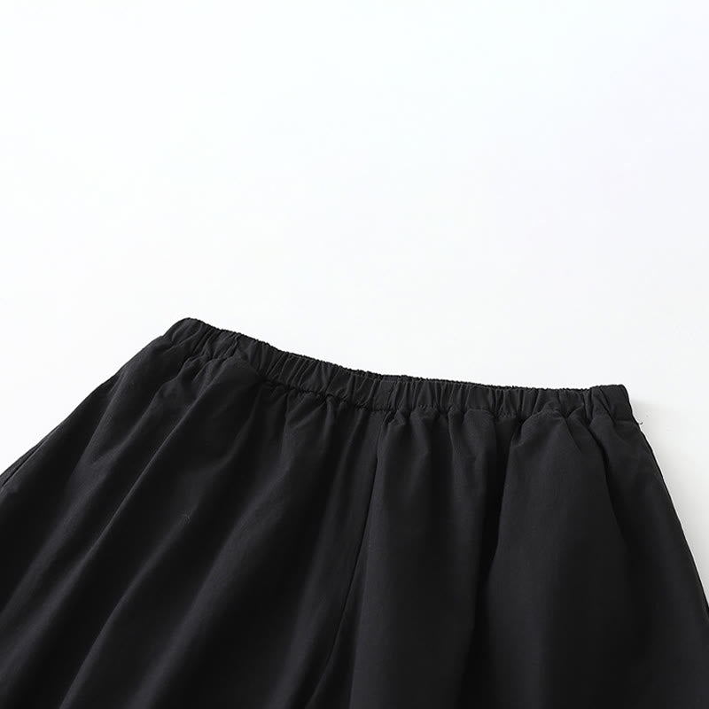 Nimara Ritual Summer Casual Minimalist Solid Cropped Pants Women's Harem Pants With Pockets
