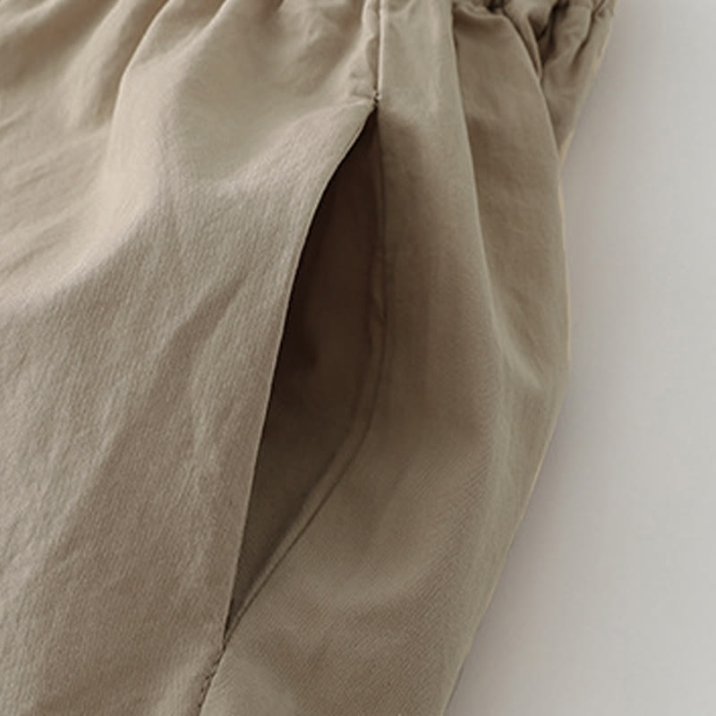 Nimara Ritual Summer Casual Minimalist Solid Cropped Pants Women's Harem Pants With Pockets