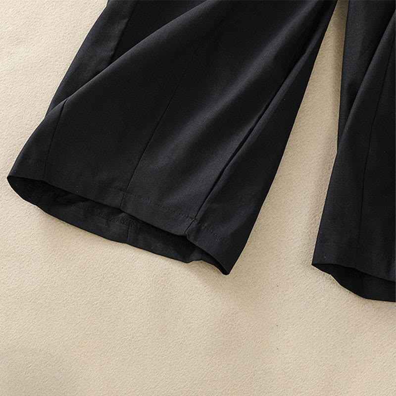 Nimara Ritual Summer Casual Minimalist Drawstring Solid Women's Cropped Pants With Pockets