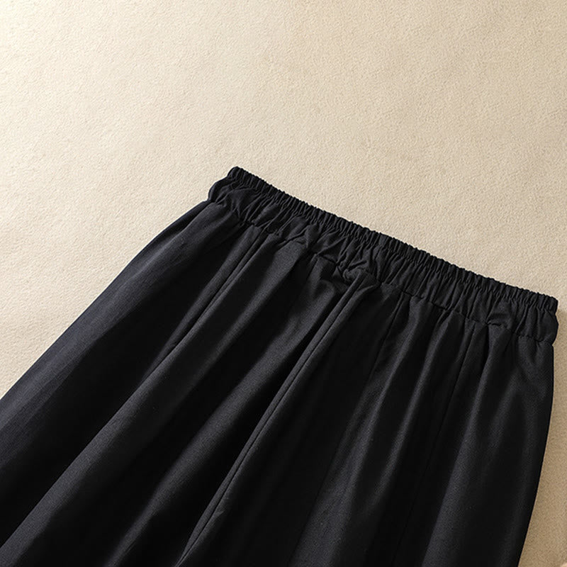 Nimara Ritual Summer Casual Minimalist Drawstring Solid Women's Cropped Pants With Pockets