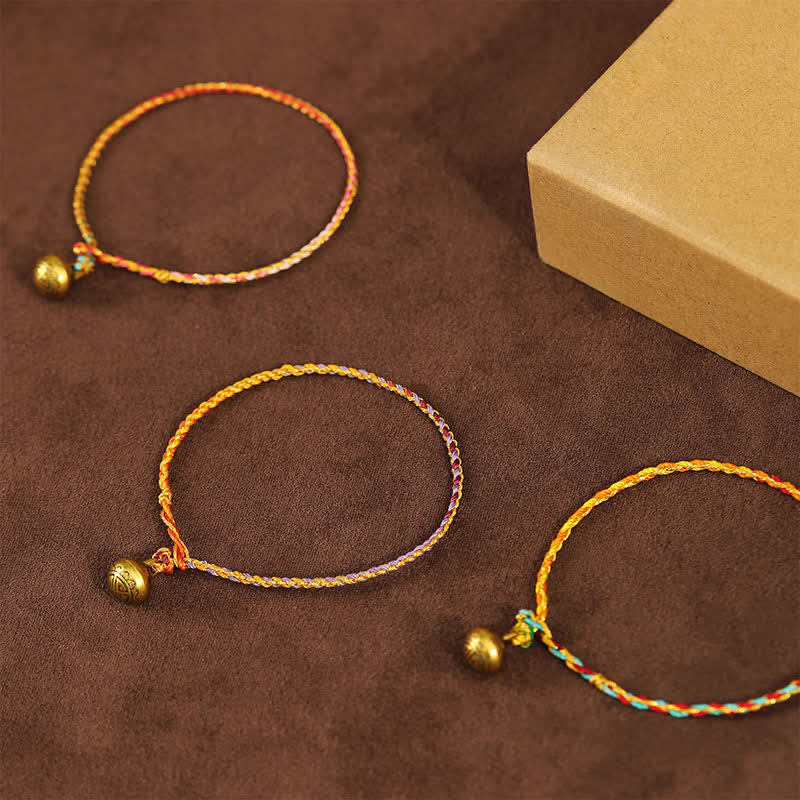 Nimara Ritual Hand-woven Colorful String Bell Balance Braided Bracelet