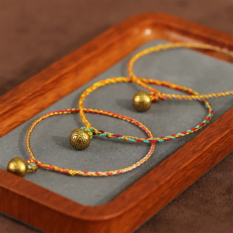Nimara Ritual Hand-woven Colorful String Bell Balance Braided Bracelet