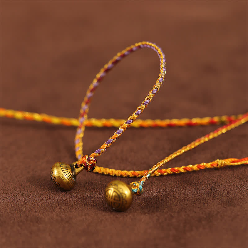 Nimara Ritual Hand-woven Colorful String Bell Balance Braided Bracelet