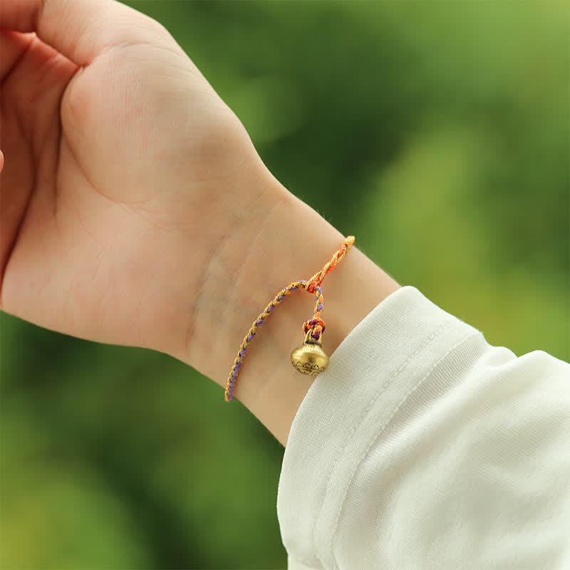 Nimara Ritual Hand-woven Colorful String Bell Balance Braided Bracelet