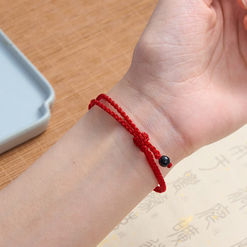 Nimara Ritual Green Aventurine Red String Balance Bracelet