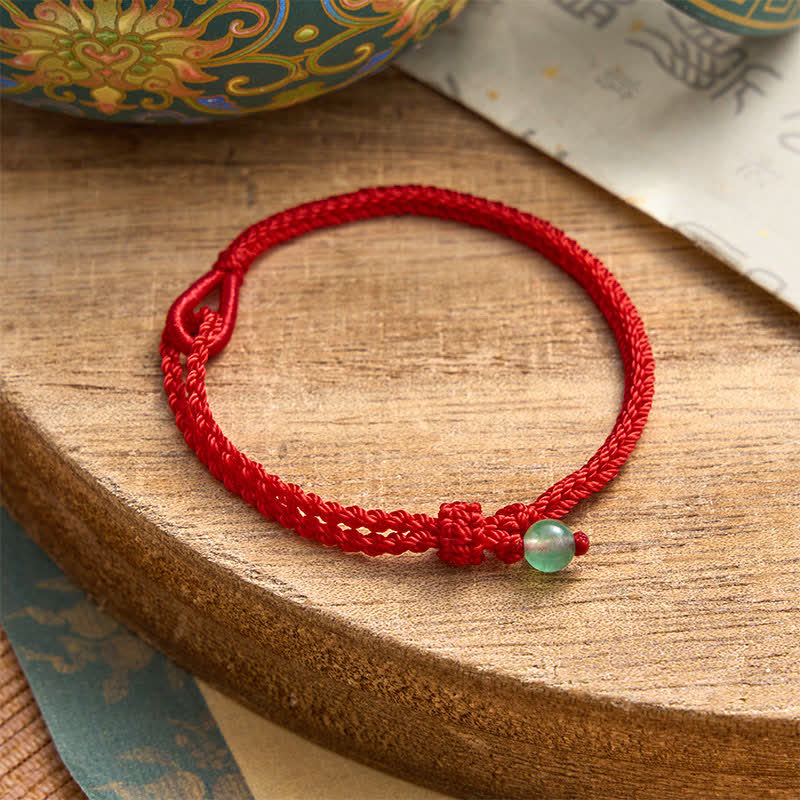 Nimara Ritual Green Aventurine Red String Balance Bracelet