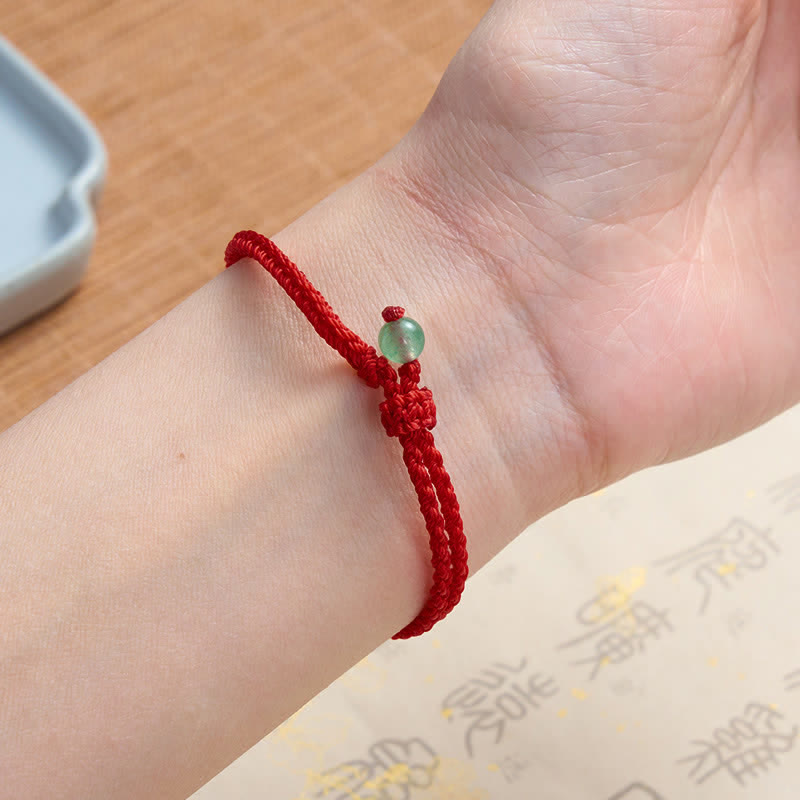 Nimara Ritual Green Aventurine Red String Balance Bracelet