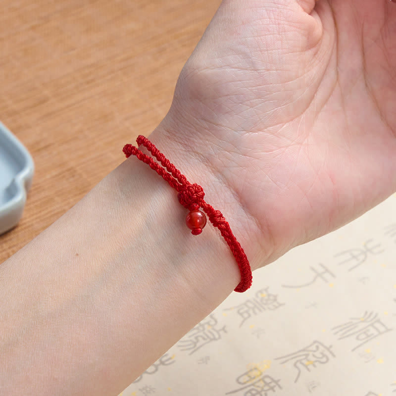 Nimara Ritual Green Aventurine Red String Balance Bracelet