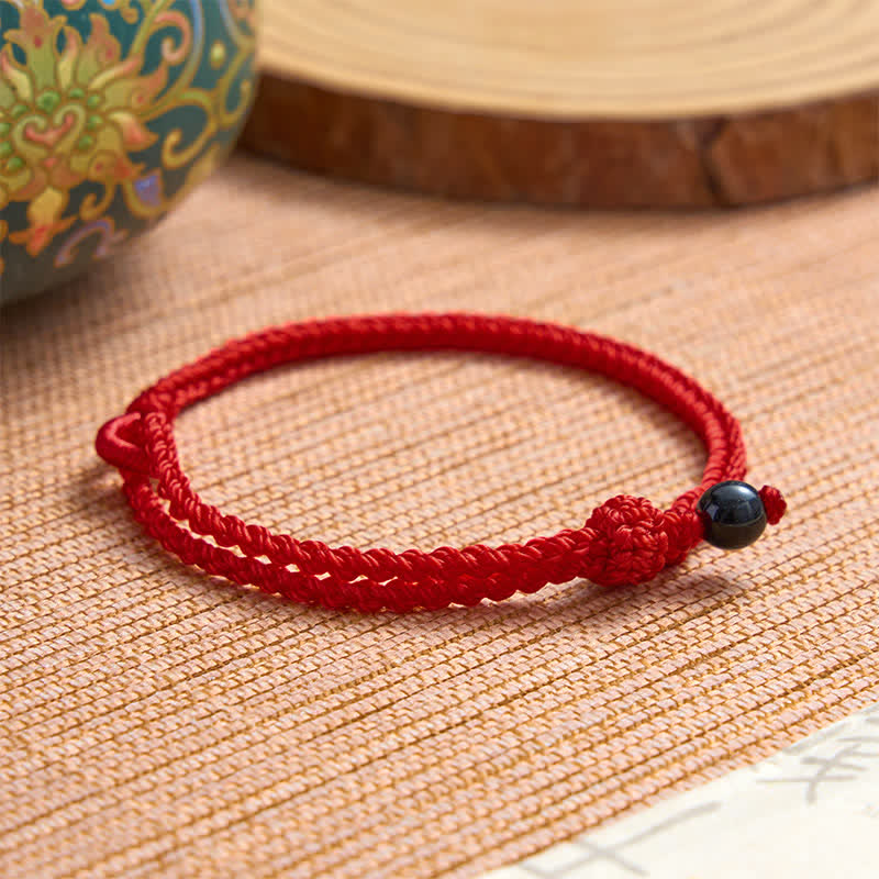 Nimara Ritual Green Aventurine Red String Balance Bracelet