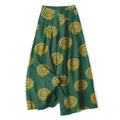 Nimara Ritual Cotton Linen Sun Spiral Pattern Women's Elastic Waist Wide Leg Pants With Pockets