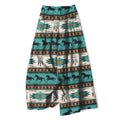 Nimara Ritual Cotton Linen Horse Dreamcatcher Pattern Women's Elastic Waist Wide Leg Pants With Pockets