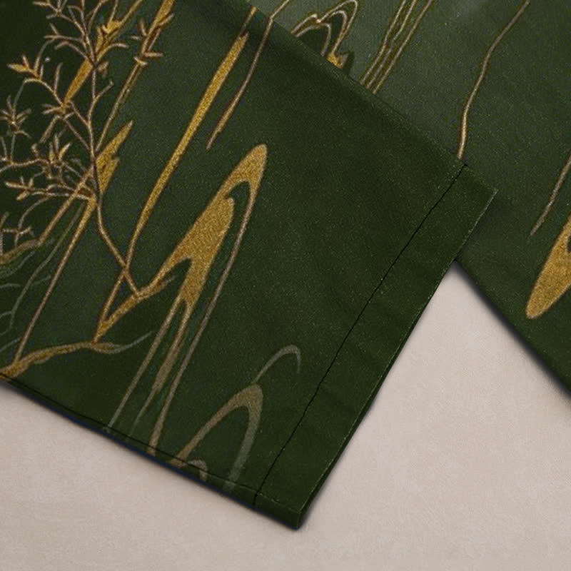 Nimara Ritual Cotton Golden Mountain At Sunrise Pattern Men's Tapered Pants With Pockets