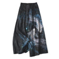 Nimara Ritual Cotton Linen Mystic Fish Pattern Women's Elastic Waist Wide Leg Pants With Pockets