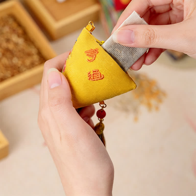 Nimara Ritual Embroidery Zongzi Triangle Scorpion Cute Animal Decor
