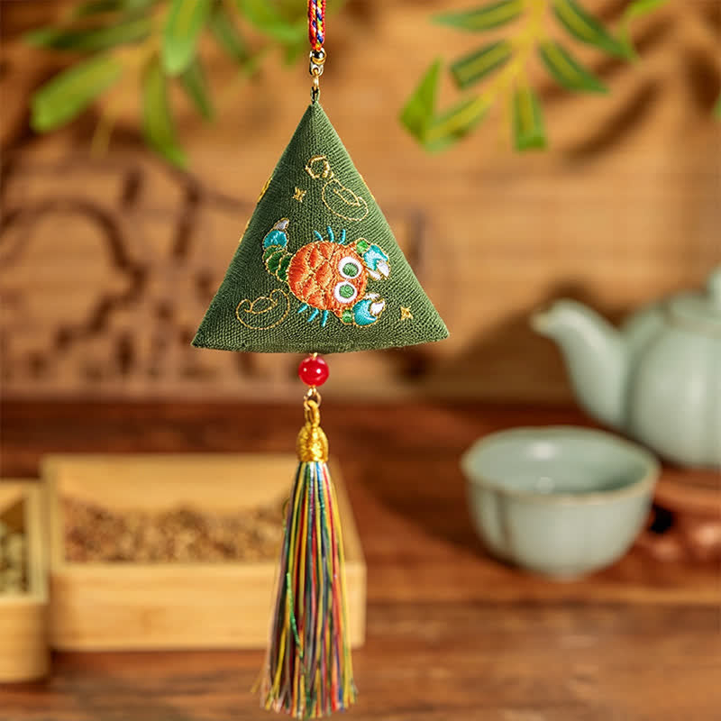 Nimara Ritual Embroidery Zongzi Triangle Scorpion Cute Animal Decor