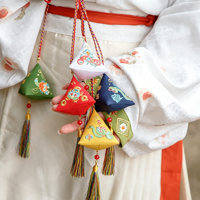 Nimara Ritual Embroidery Zongzi Triangle Scorpion Cute Animal Decor