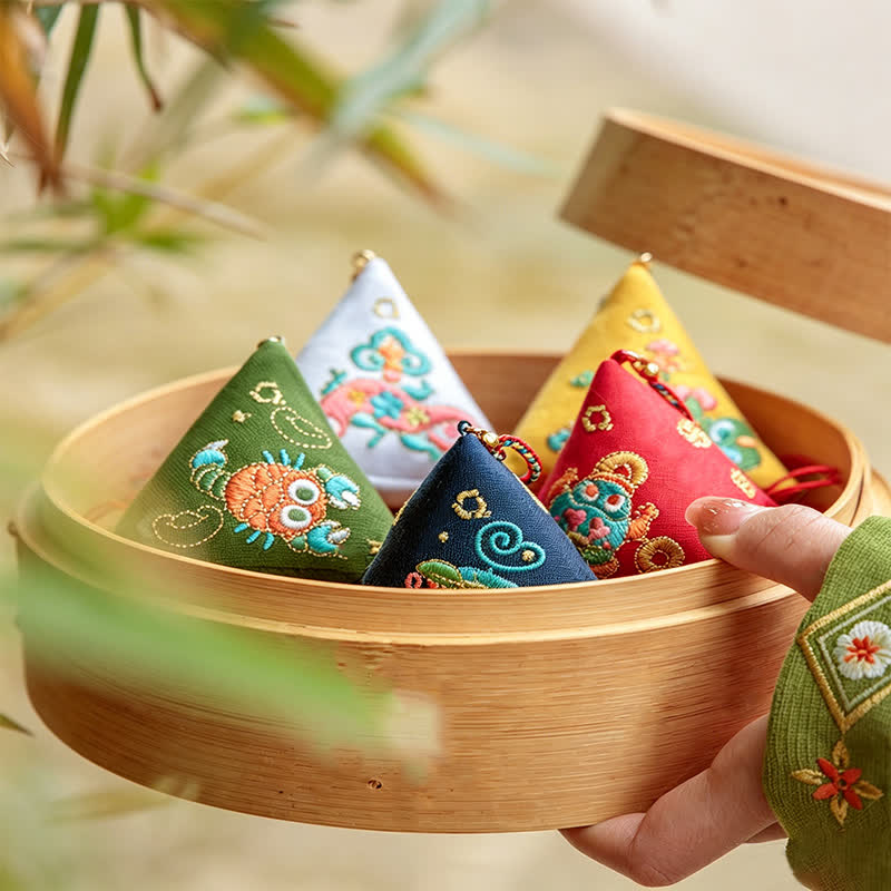 Nimara Ritual Embroidery Zongzi Triangle Scorpion Cute Animal Decor