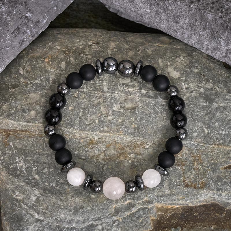 Nimara Ritual Hematite Black Beads Support Bracelet