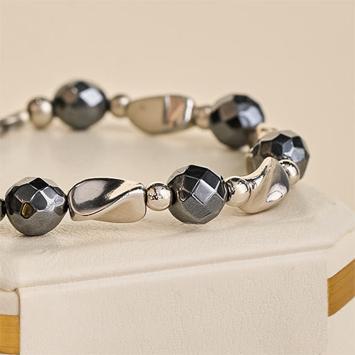 Nimara Ritual Natural Hematite Titanium Steel Powerful Chain Bracelet