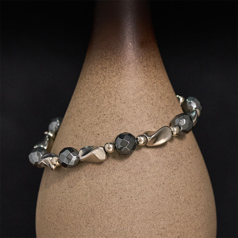 Nimara Ritual Natural Hematite Titanium Steel Powerful Chain Bracelet