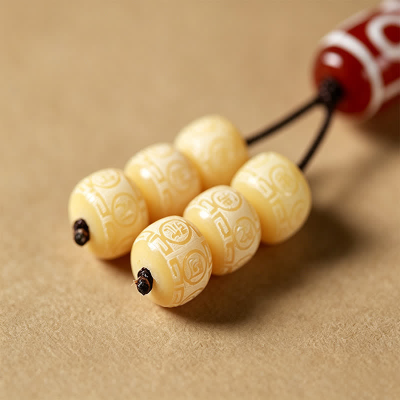 Nimara Ritual Bodhi Seed Hand-Woven Peace Vintage 108 Bead Mala